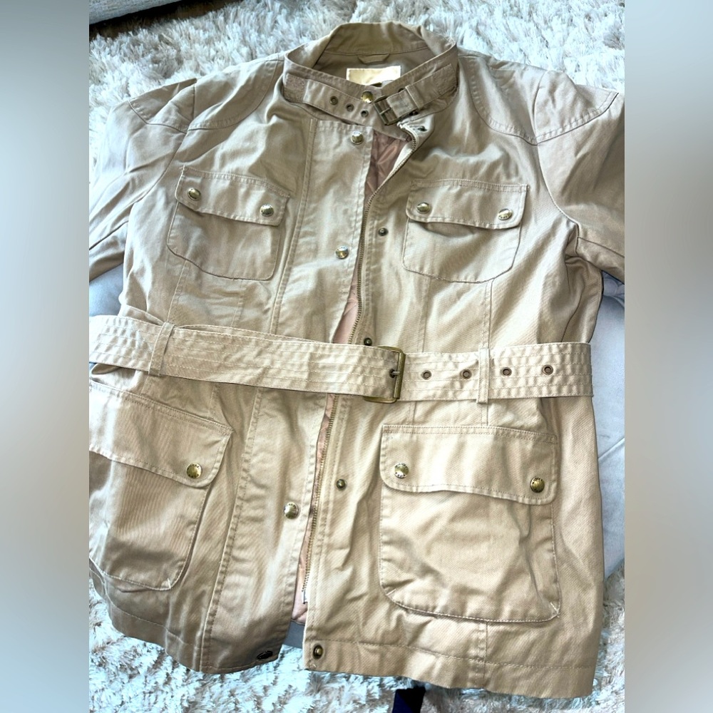 Michael Kors Khaki buckle jacket used size L